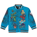 Minecraft Boys' Varsity Bomber Jacket Teal Black
