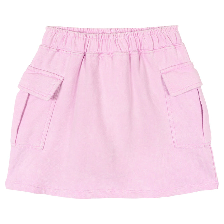 Frozen Girls' 2-Piece Mineral Wash Tee and Skort Set Purple Elsa
