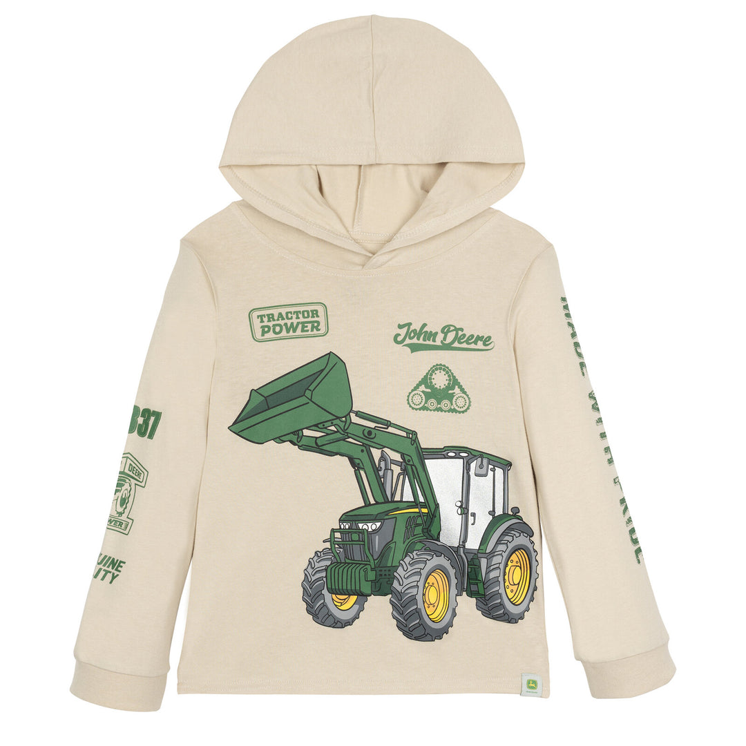 John Deere Boys' Pullover Hoodie Khaki