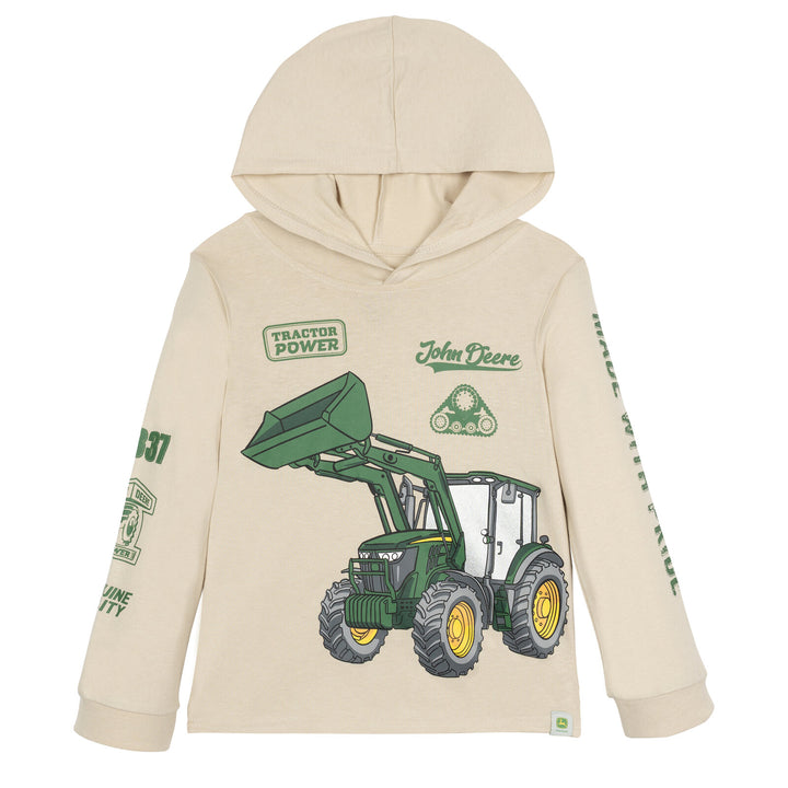 John Deere Boys' Pullover Hoodie Khaki