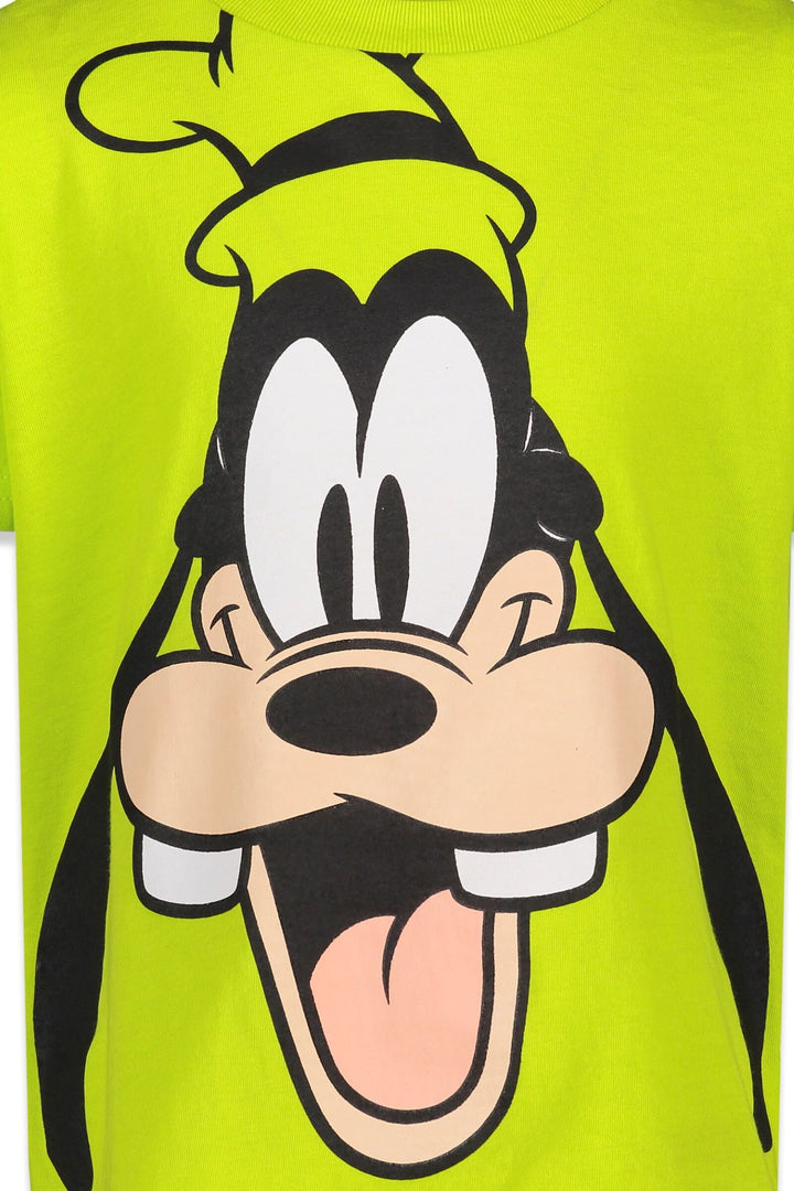 Disney Mickey Mouse Goofy Boys' Short Sleeve T-Shirt Lime Green