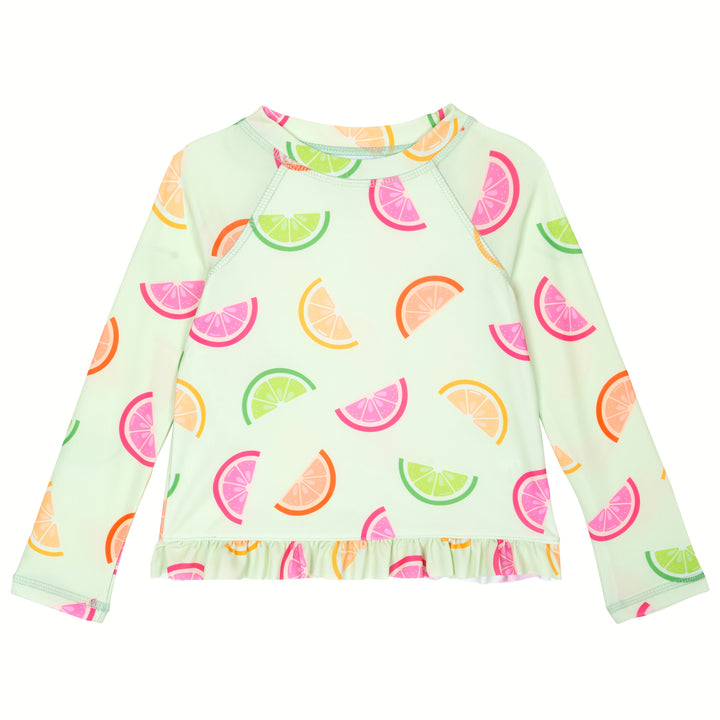 Dreamwave Girls' Swimwear 2-Piece Rash Guard and Bikini Bottom Set UPF 50+