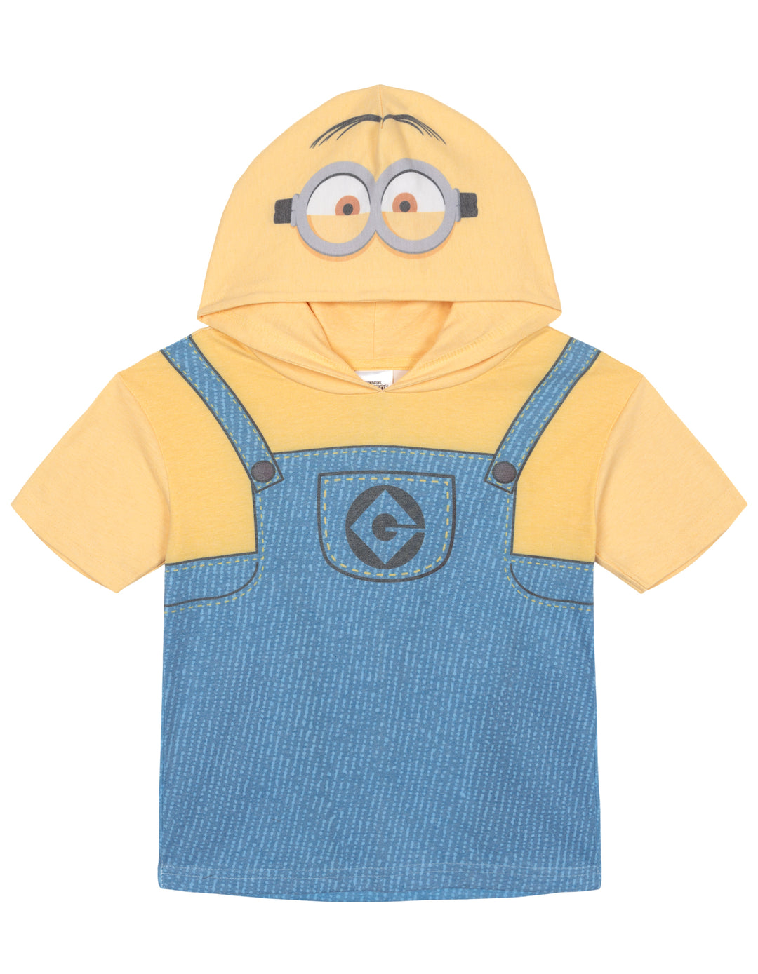 Minions Cosplay Hooded T-Shirt Yellow Denim Blue
