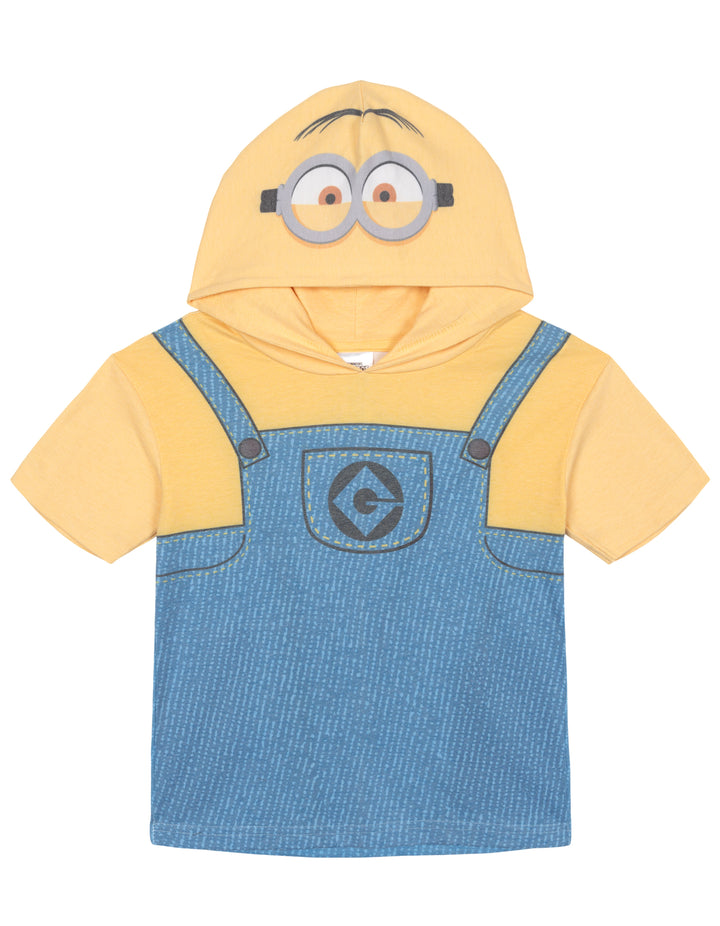 Minions Cosplay Hooded T-Shirt Yellow Denim Blue