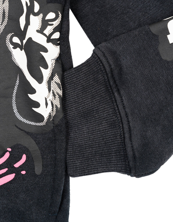 Godzilla Boys' Fleece Zip Up Hoodie Dark Grey