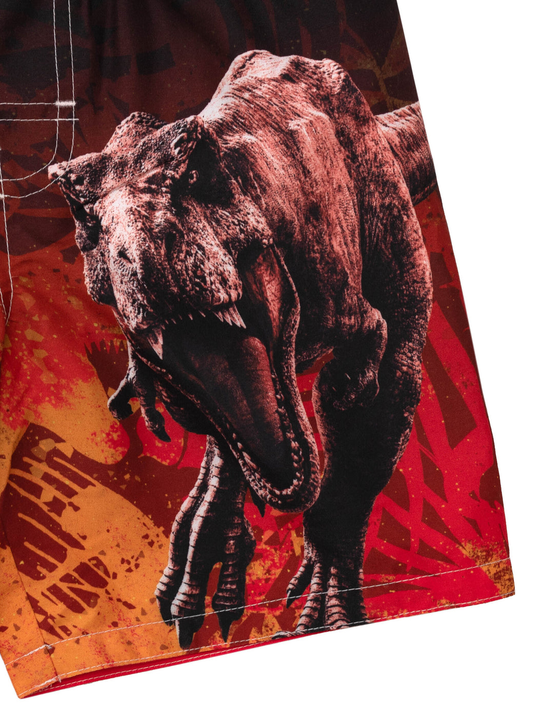 Jurassic World Jurassic Park T-Rex Little Boys' Quick Dry Swim Trunks Black Red