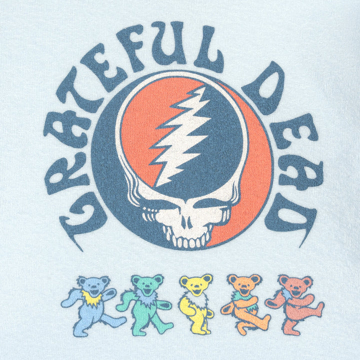 Grateful Dead Bands Boys' T-Shirt Shorts and Bucket Hat Set Sky Blue