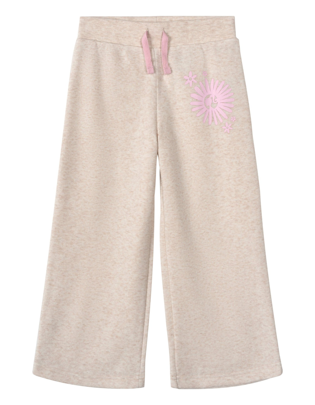 Barbie Girls' Fleece Sweatshirt and Pants Set Oatmeal Heather Pink