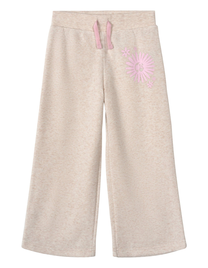 Barbie Girls' Fleece Sweatshirt and Pants Set Oatmeal Heather Pink