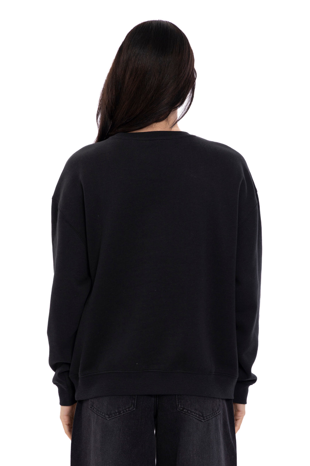 Wicked Women's Fleece Crewneck Pullover Elphaba Glinda Black