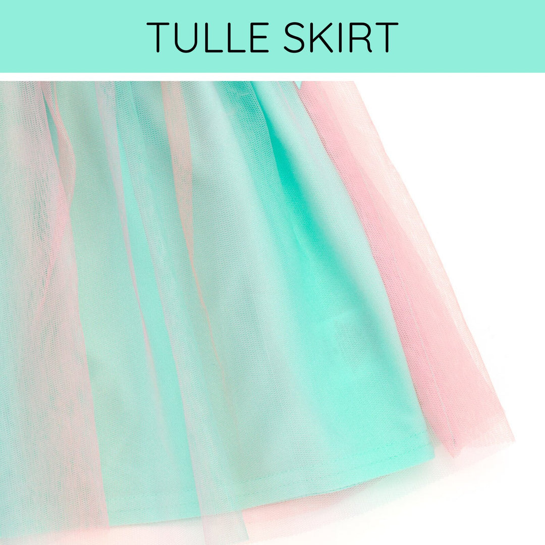 Disney The Little Mermaid Princess Ariel Girls' Tutu Dress Aqua