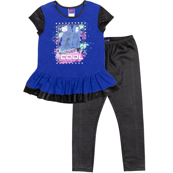 Mal Peplum Graphic T-Shirt & Leggings Set