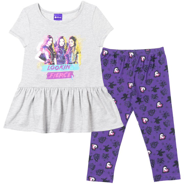 Descendants Capri Peplum Graphic T-Shirt & Leggings Set