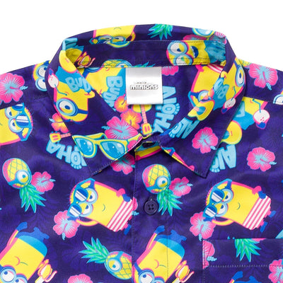 Despicable Me Minions Hawaiian Button Down Shirt - imagikids
