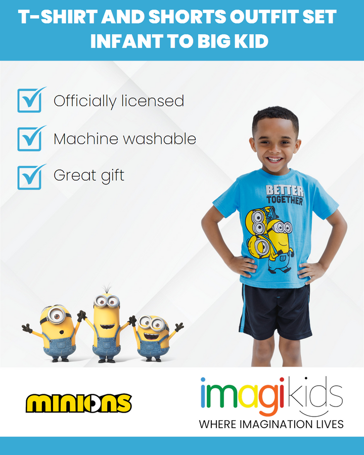 Despicable Me Minions T-Shirt and Mesh Shorts Outfit Set