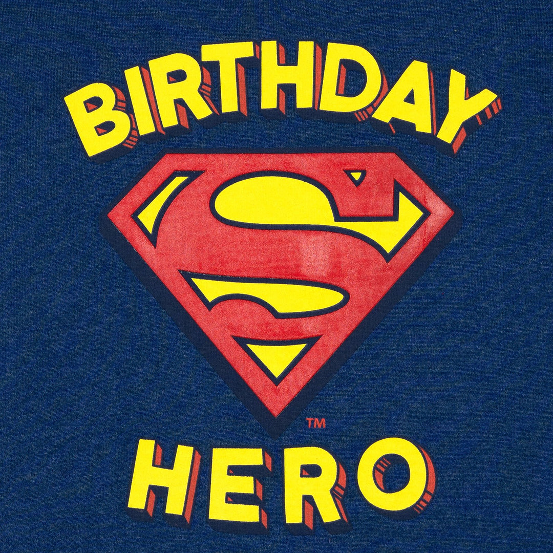 DC Comics Justice League Superman Boys' Short Sleeve T-Shirt Navy Birthday