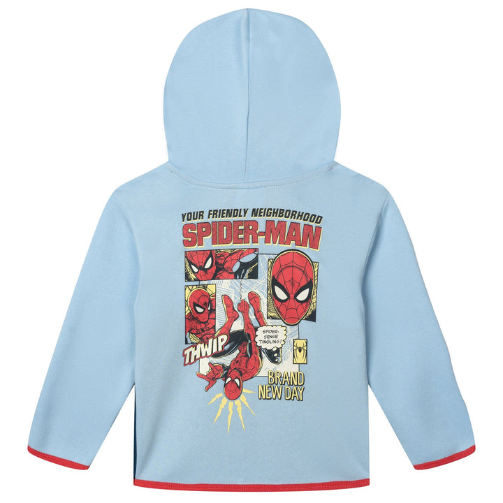 Marvel Spider-Man Boys' Fleece Quarter-Zip Hoodie Blue