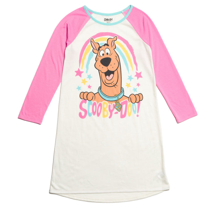 Scooby-Doo Girls' Sleepwear Nightgown Pink White