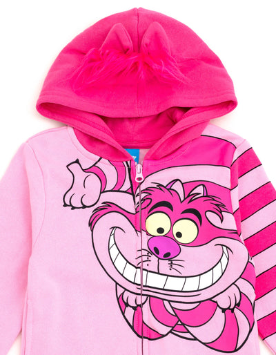 Disney Alice in Wonderland Cheshire Cat Fleece Zip Up Cosplay Hoodie