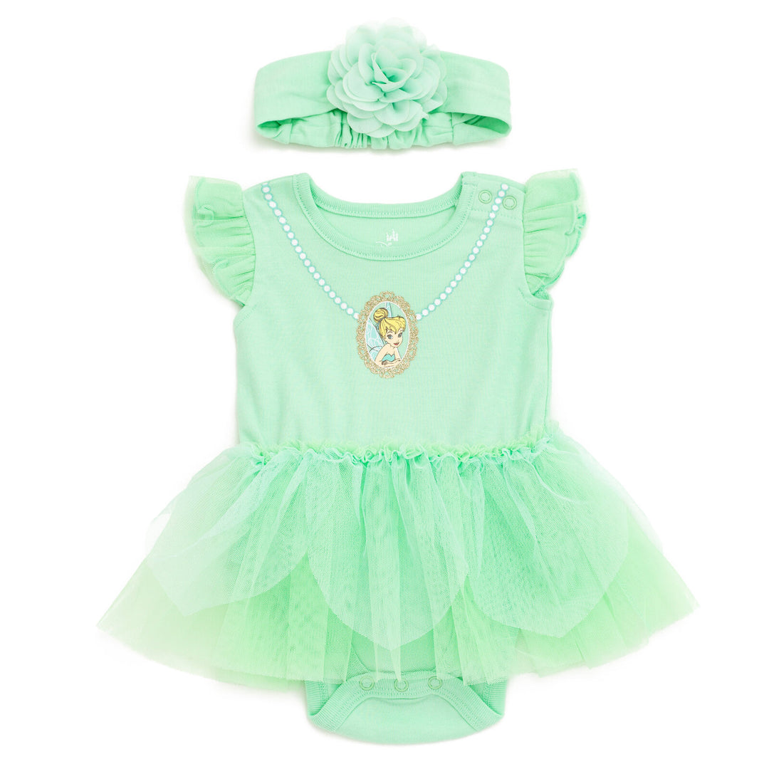 Disney Tinker Bell Cosplay Bodysuit with Skirt Overlay and Headband Outfit Set Newborn to Infant, Infant Girl's, Size: 18 Months, Green Disney Tinker Bell Cosplay Bodysuit with Skirt Overlay and Headband Outfit Set Newborn to Infant, Infant Girl's, Size: 18 Months, Green