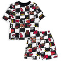 Disney Cars French Terry Drop Shoulder T-Shirt and Shorts Outfit Set