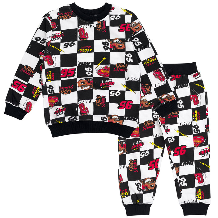 Disney Cars French Terry Sweatshirt and Jogger Pants Outfit Set