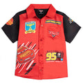 Disney Cars Lightning McQueen Hawaiian Button Down Dress Shirt