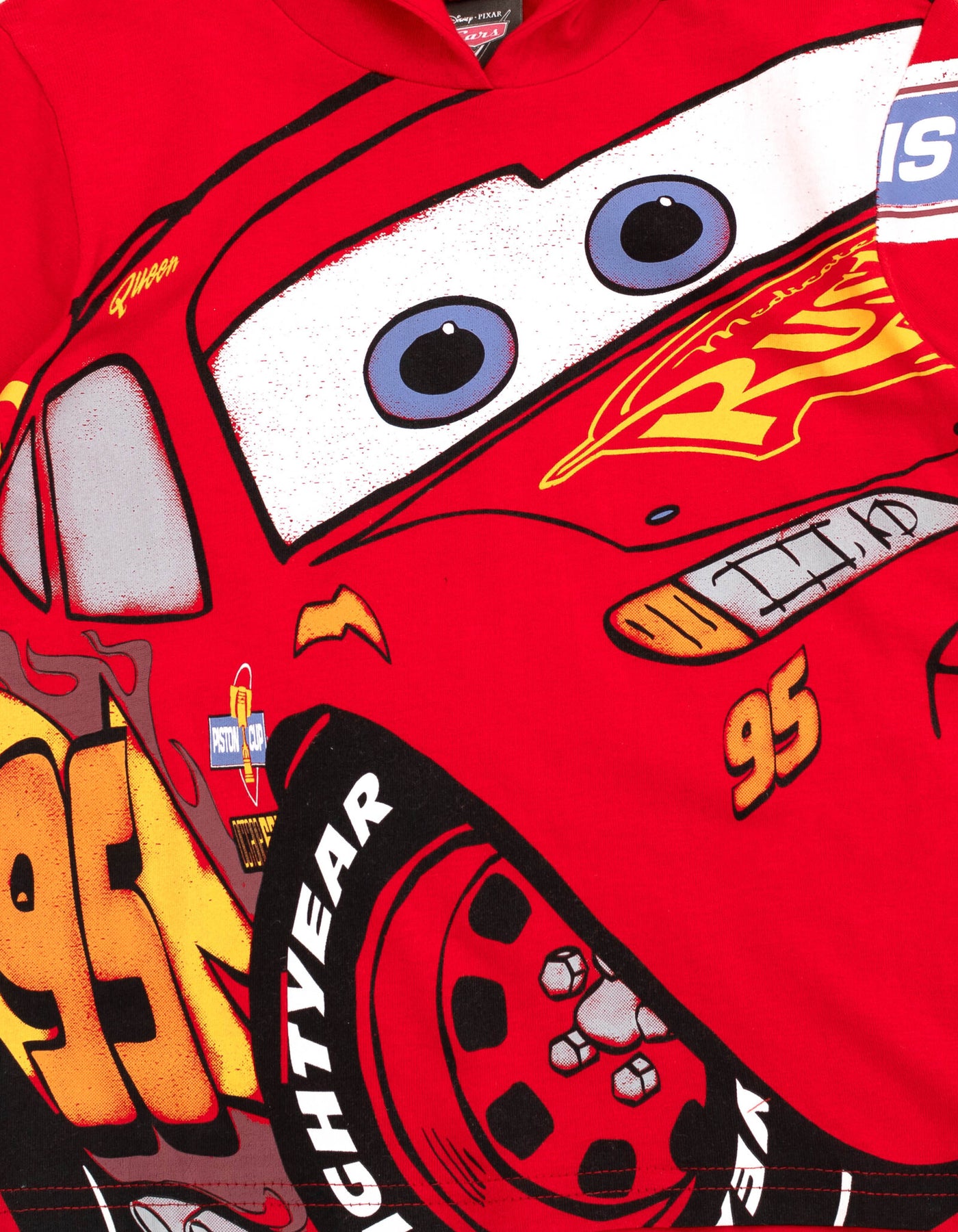 Disney Cars Lightning McQueen Hooded T-Shirt and French Terry Shorts Outfit Set