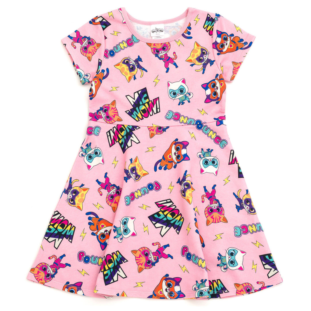 Skater Dress Disney Print Dress Ladies Disney Super Kitties Little Girls French Terry Skater Dress Pink 7-8 Skater Dress Disney Print Dress Ladies Disney Super Kitties Little Girls French Terry Skater Dress Pink 7-8