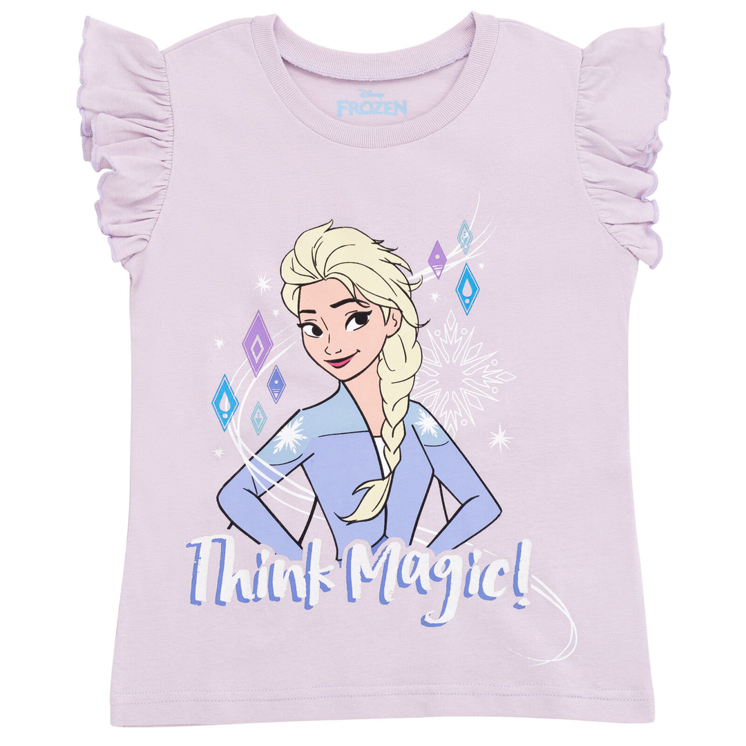 Disney Frozen Queen Elsa Tank Top and French Terry Shorts Outfit Set