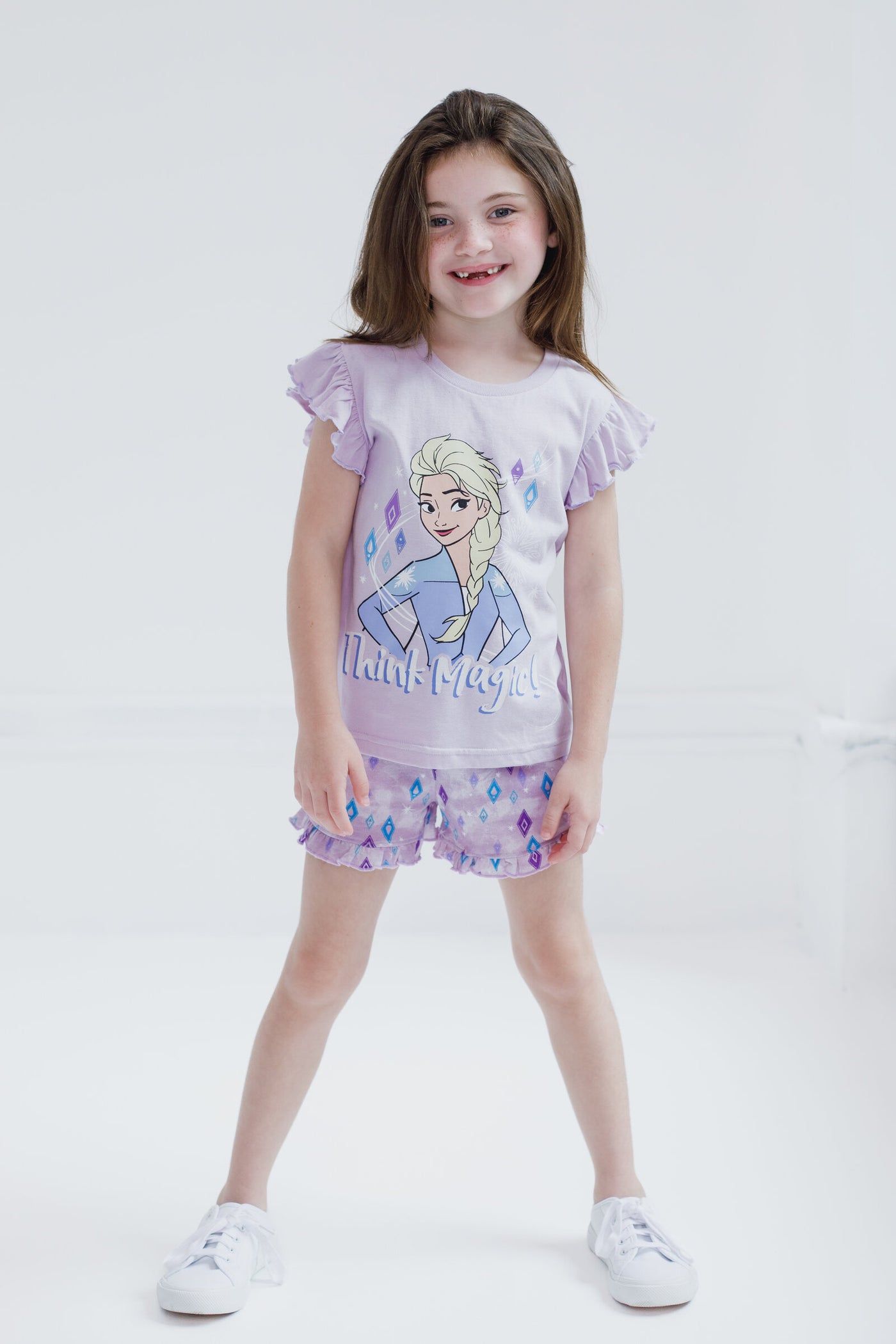 Disney Frozen Queen Elsa Tank Top and French Terry Shorts Outfit Set