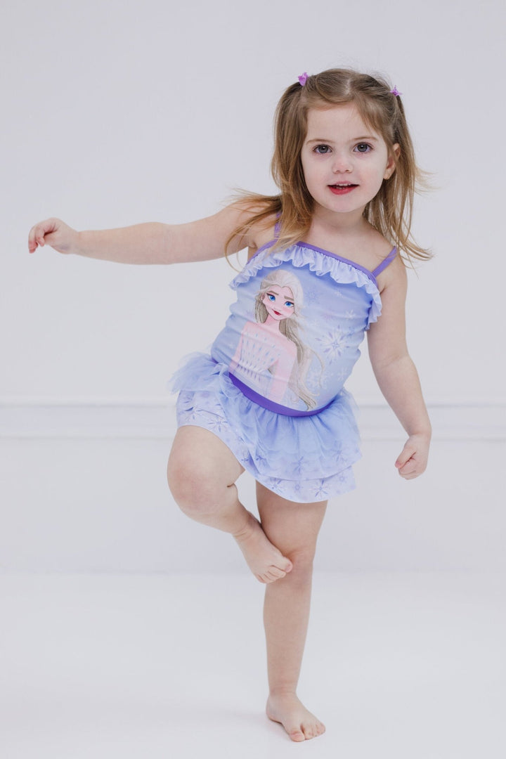 Disney Frozen Queen Elsa UPF 50+ Tankini Top Bikini Bottom Swim Set - imagikids