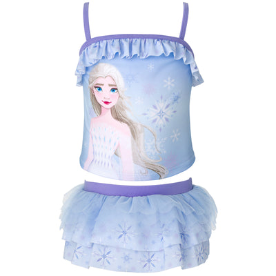 Disney Frozen Queen Elsa UPF 50+ Tankini Top Bikini Bottom Swim Set