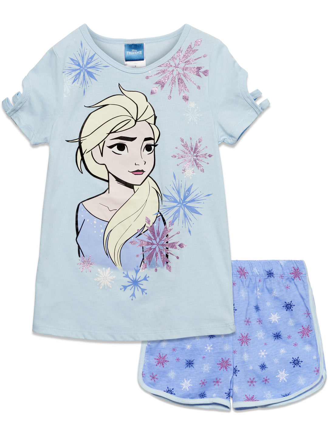 Frozen T-Shirts Leggings and Active Retro Dolphin Shorts 4 Piece Outfit Set