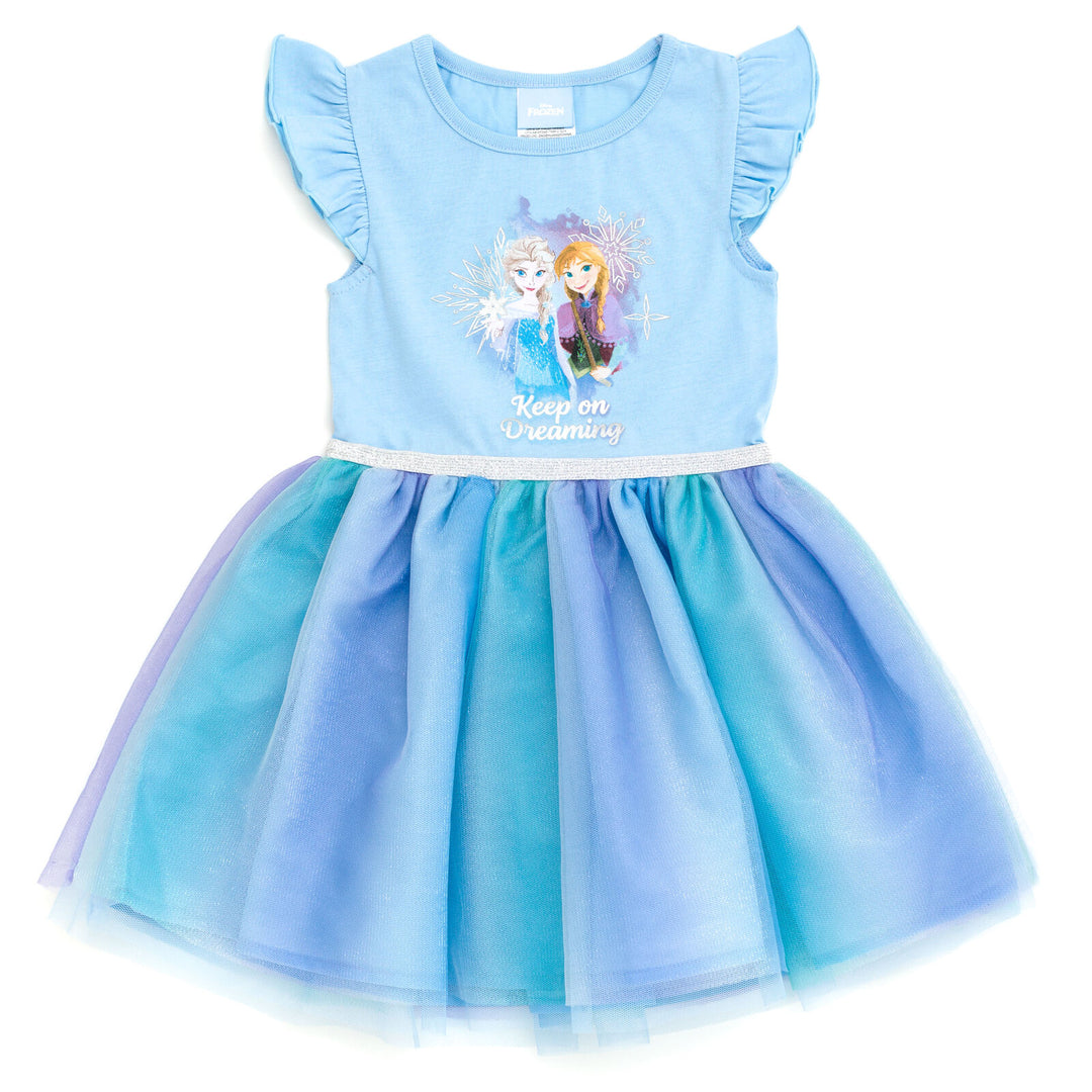 Disney Frozen Toddler Girls Tulle Dress - Blue Ombre - 5T Disney Frozen Toddler Girls Tulle Dress - Blue Ombre - 5T