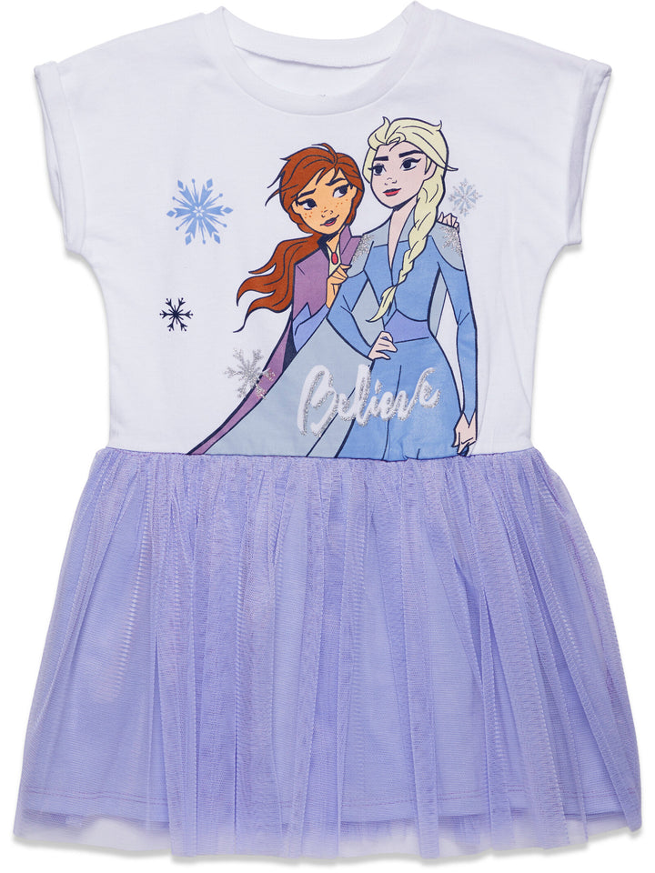 Vestido de manga corta de tul de Disney Frozen