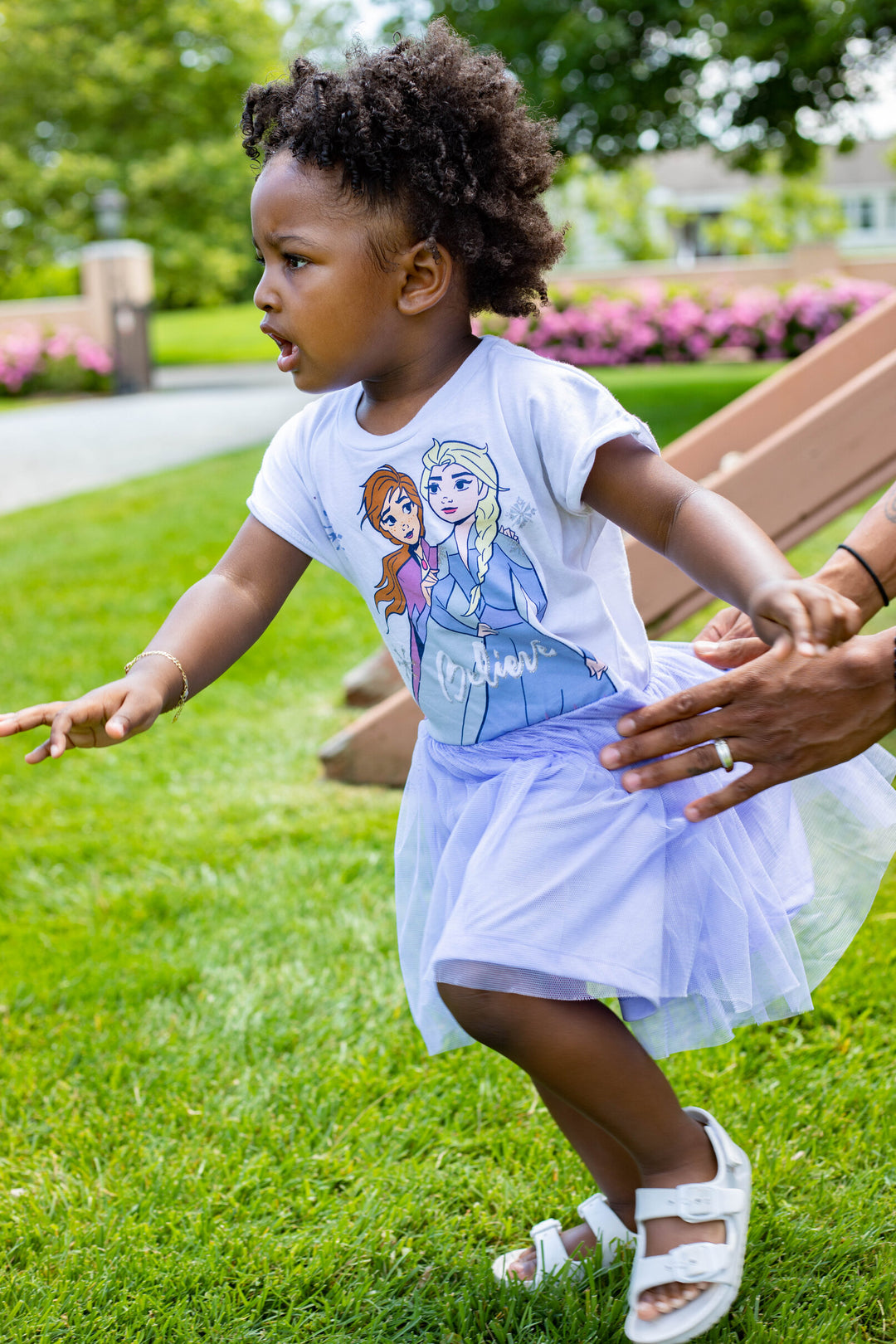 Vestido de manga corta de tul de Disney Frozen