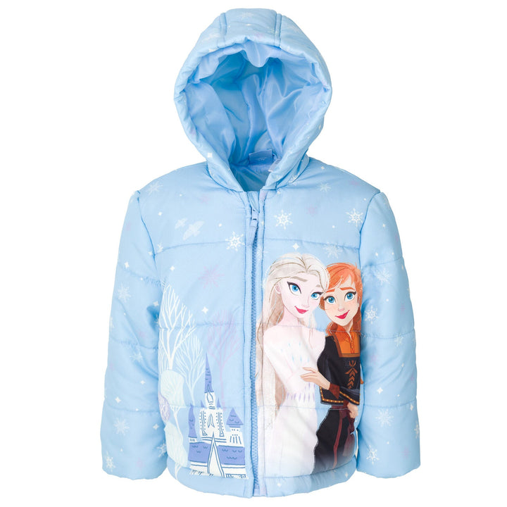 Disney Frozen Zip Up Winter Coat Puffer Jacket - imagikids