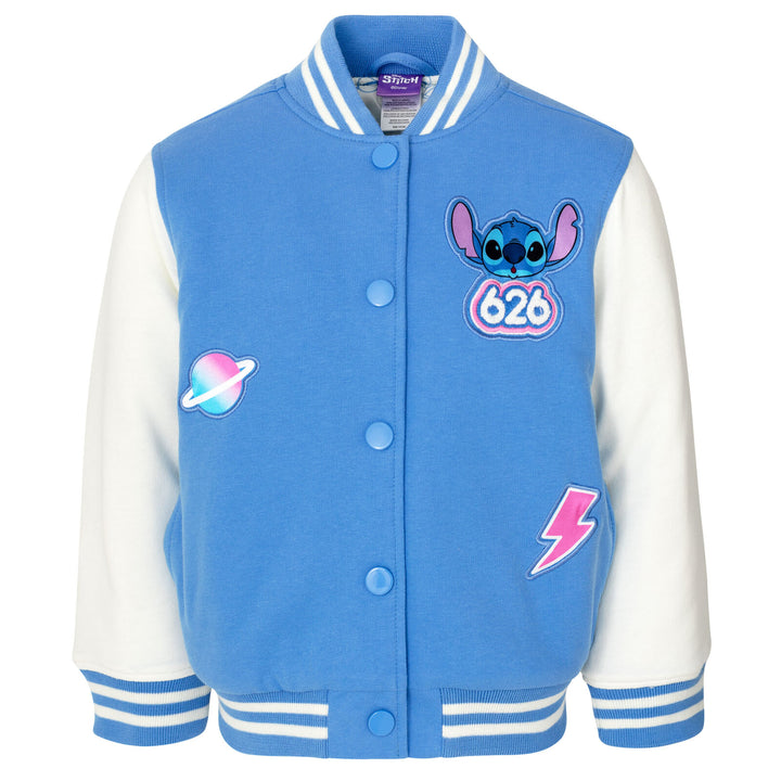 Disney Lilo & Stitch French Terry Varsity Bomber Jacket