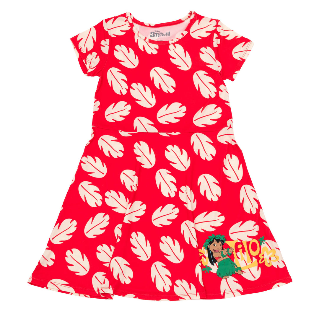 Disney Lilo & Stitch Girls Skater Dress Toddler to Big Kid 10-12 Disney Lilo & Stitch Girls Skater Dress Toddler to Big Kid 10-12