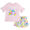 Disney Lilo & Stitch Girls T-Shirt and Gauze Shorts Outfit Set Toddler to Big Kid