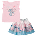 Disney Lilo & Stitch Girls Tank Top and Satin Skirt Outfit Set Toddler to Big Kid