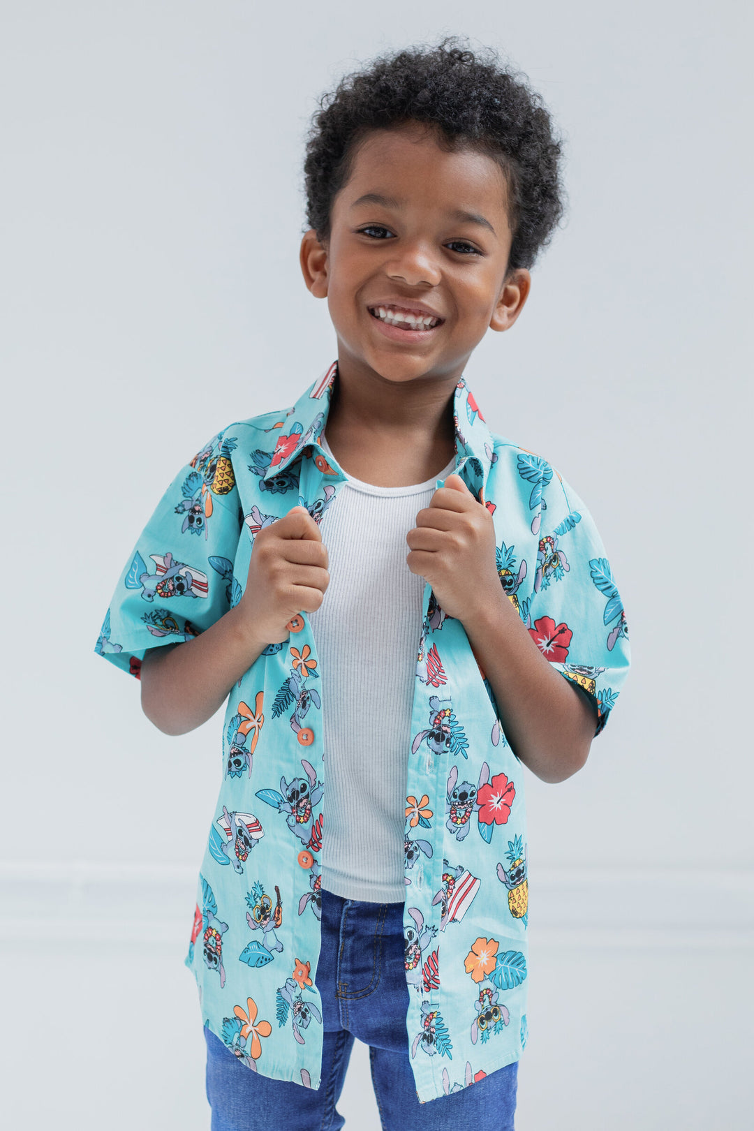 Disney Lilo & Stitch Hawaiian Button Down Dress Shirt – imagikids Disney Lilo & Stitch Hawaiian Button Down Dress Shirt – imagikids