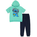 Disney Lilo & Stitch Hooded T-Shirt and Fleece Jogger Pants Outfit Set