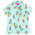 Disney Lilo & Stitch Minnie Mouse Hawaiian Button Down Dress Shirt