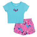Disney Lilo & Stitch Ribbed T-Shirt and French Terry Shorts Outfit Set