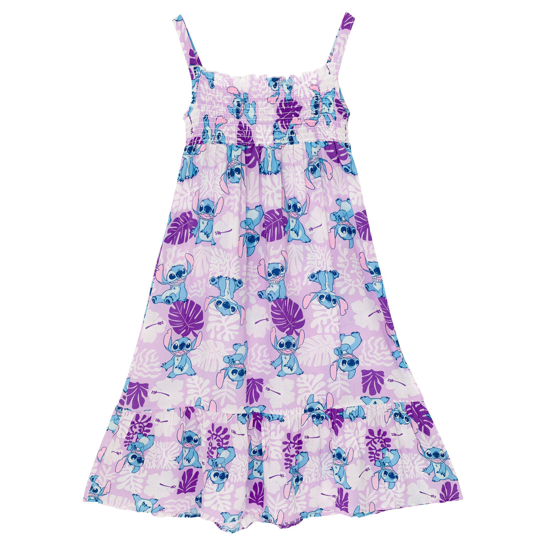 Disney Lilo & Stitch Big Girls Smocked Maxi Dress Purple 14-16 Disney Lilo & Stitch Big Girls Smocked Maxi Dress Purple 14-16