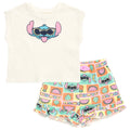 Disney Lilo & Stitch Stitch Waffle Knit T-Shirt and Shorts Outfit Set