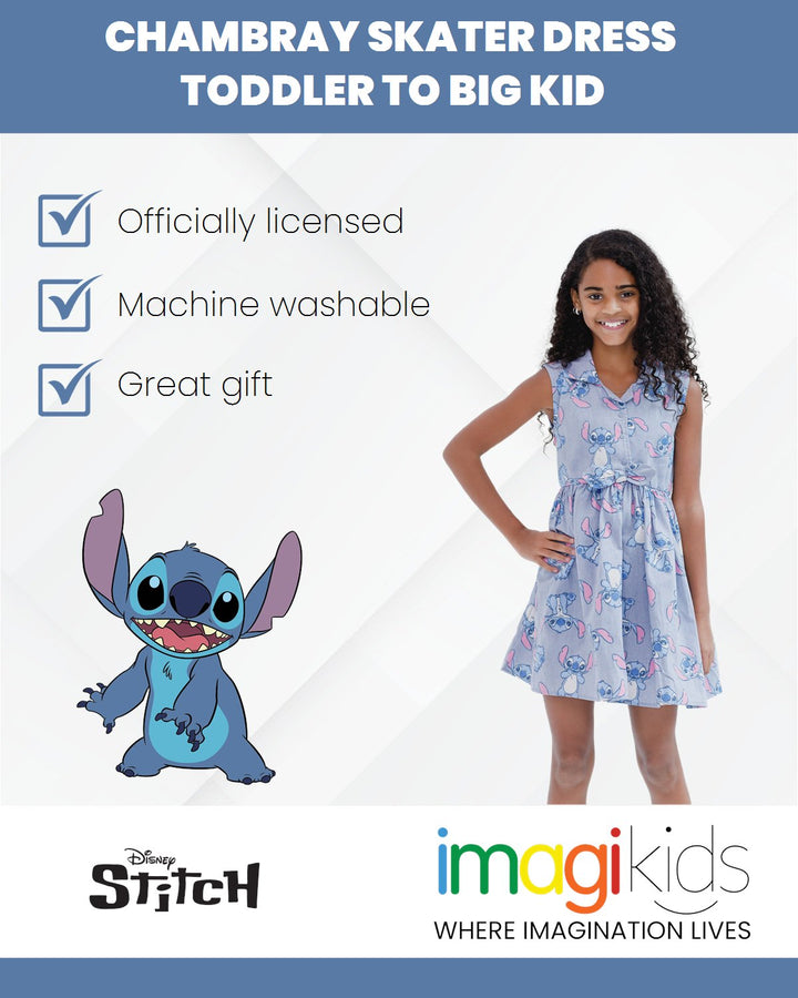 Disney Lilo & Stitch Chambray Skater Dress - imagikids