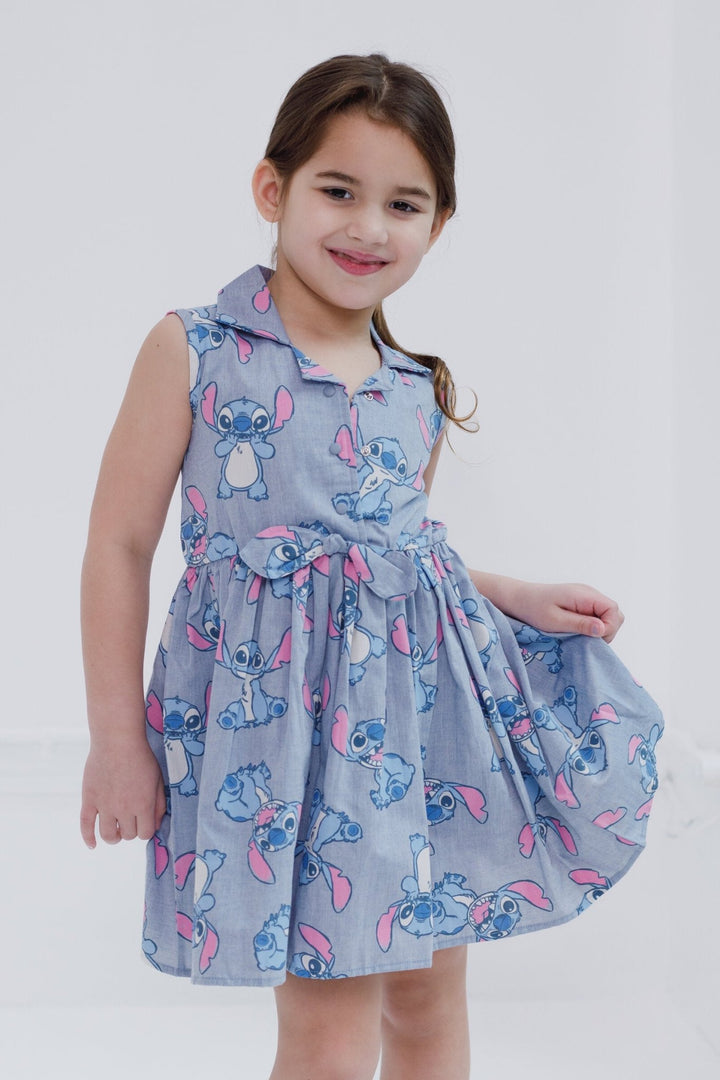 Disney Lilo & Stitch Chambray Skater Dress - imagikids